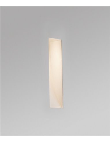 Plas recessed wall light - Faro - Rectangular white plasterboard light, LED 3000K, 10.5 cm