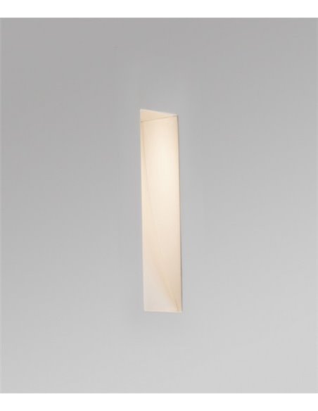 Plas recessed wall light - Faro - Rectangular white plasterboard light, LED 3000K, 10.5 cm