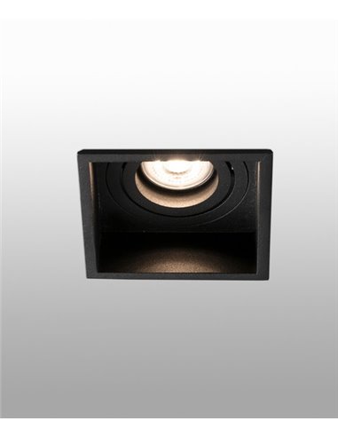 Hyde recessed ceiling downlight - Faro - Square lamp, GU10, 8.9 cm