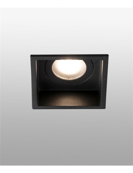 Hyde recessed downlight - Faro - Downlight square, GU10, IP44, 8.9 cm