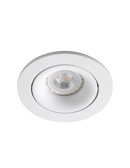 Argon round ceiling downlight - Faro - Recessed light GU10, Ø 11.4 cm