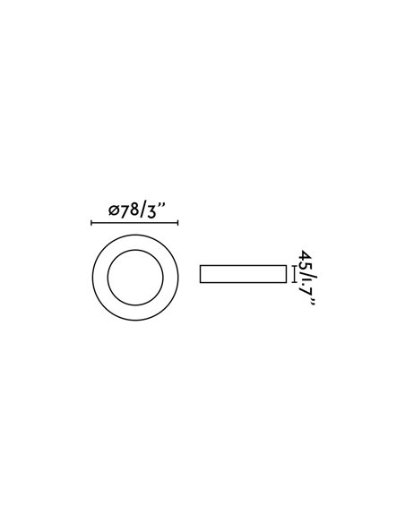 Recessed Downlight Neon - Faro - Round lamp, GU10, Ø 7.8 cm