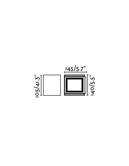 Olan outdoor wall light - Faro - Aluminium, IP65, LED 3000K