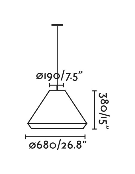 Saigon pendant light - Faro - Synthetic wicker shade 