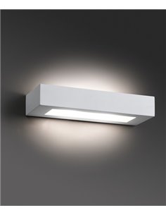 Olaf wall light - Faro - White plaster lamp, 36 cm