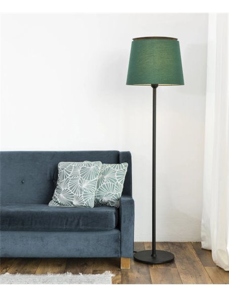 Savoy fabric floor lamp - Faro - Textile lampshade, 160 cm