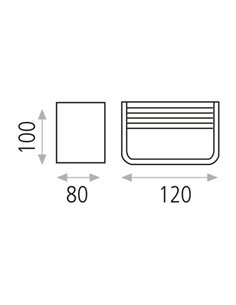 Icon wall light - ACB - Rectangular LED wall light with double decorative lighting