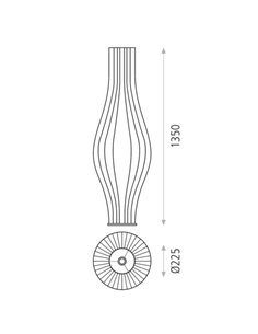 Mirta floor lamp - ACB - Textile lampshade, 135 cm  2