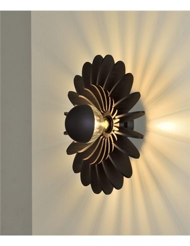 Rosa del Desierto wall light - ACB - Black wood lamp