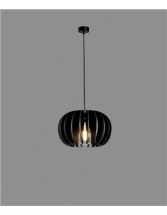 Rosa del Desierto pendant light - ACB - Wooden ceiling light, black 2
