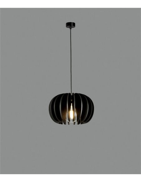 Rosa del Desierto pendant light - ACB - Wooden ceiling light, black