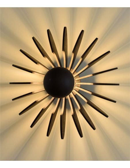 Rosa del Desierto wall light - ACB - Black wood lamp