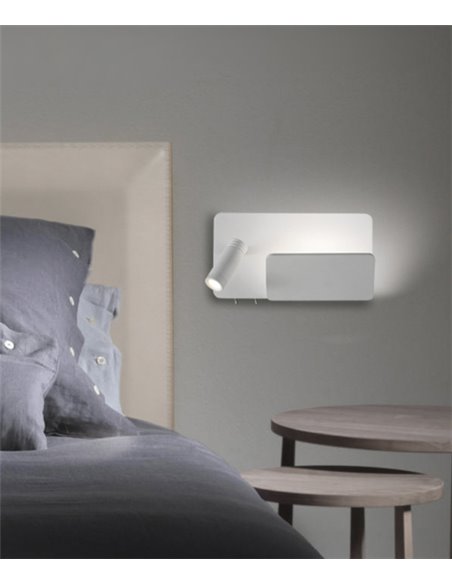 Laika wall light - ACB - Left, Reading lamp, White, LED 3000K