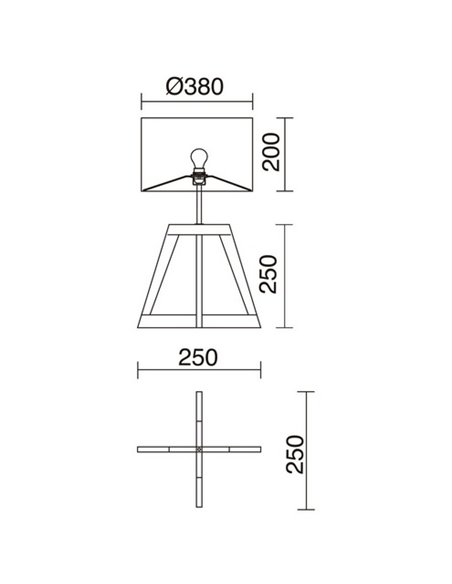 Lámpara de mesa Kara – Novolux – Exo – Lámpara de mesa nórdica de madera