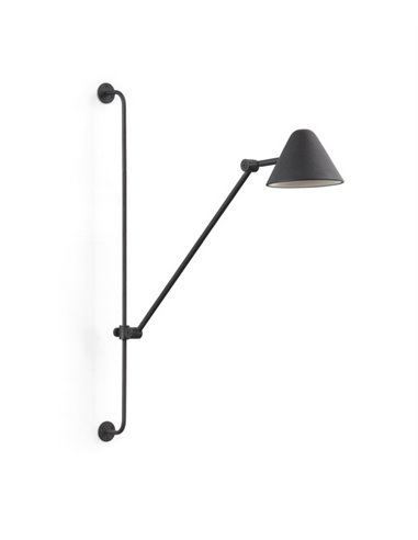 Aplique de pared Arm – Novolux Exo – Lámpara de lectura, con brazo orientable, Metal negro