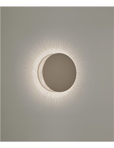 Helios Wall light - Bover - Round lamp, Metal brown oak, LED 2700K, Triac dimmable