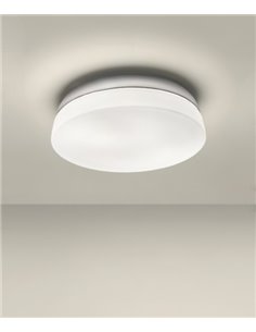 Dec Ceiling Lamp - LedsC4 - Round white flush mount Ø 35