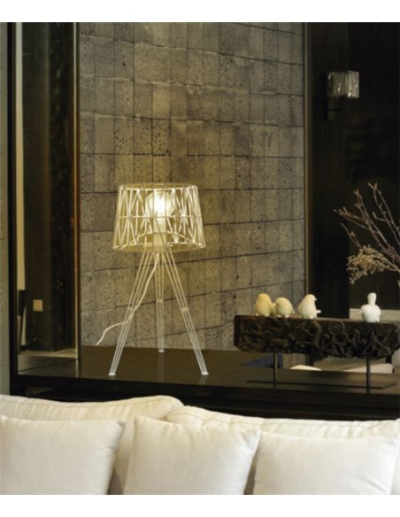 White steel table lamp 60 cm - Tess - Exo - Novolux