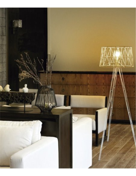 Steel floor lamp in white 130 cm - Tess - Exo - Novolux