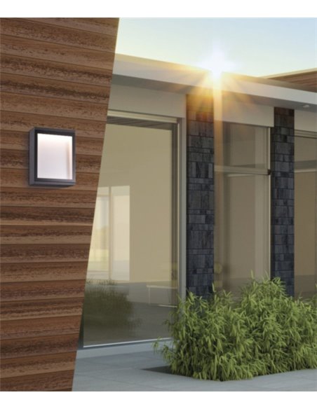 IP54 LED SMD white aluminum outdoor wall light 3000K - Cella - Dopo - Novolux