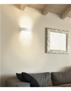LED white finished steel wall light 3000K - Deneb - Exo - Novolux