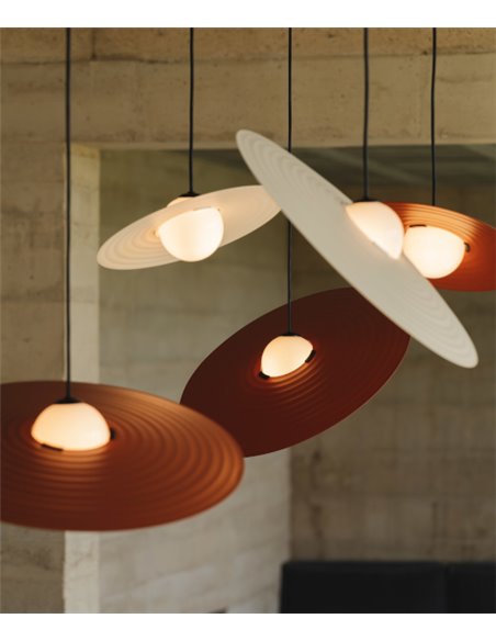 Symphony pendant light - Milan - Modern pendant lamp, Grey-Copper-Mink