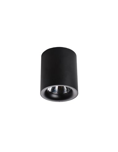Candel ceiling spotlight - Agolar - Circular LED ceiling light, White+Black, 40°