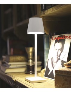 Lámpara portátil Lievo - Beneito & Faure - Lámpara de exterior regulable, LED 3000K, Blanco+Negro+Marrón