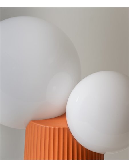 Lámpara de pared Land - Milán - Aplique de pared tipo bola, Acabados visón/gris marengo/terra