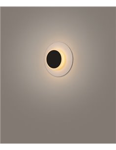 Aplique de pared Horizon - Milán - Lámpara de pared cortada a laser, Acero en latón/blanco, LED 2700K 2