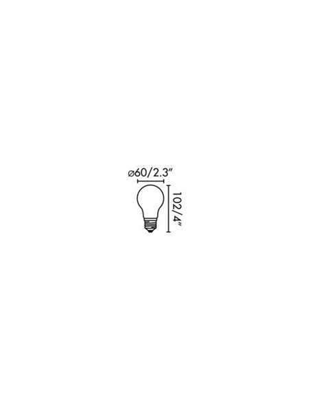 Bulb A60 E27 Matt LED 8W 2700K