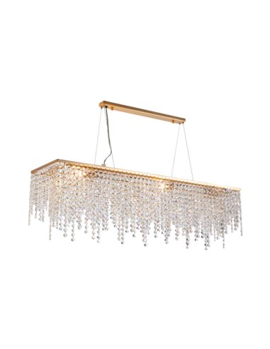 Ceiling pendant light - Copenlamp - Gold plated frame, Asfour Crystals 