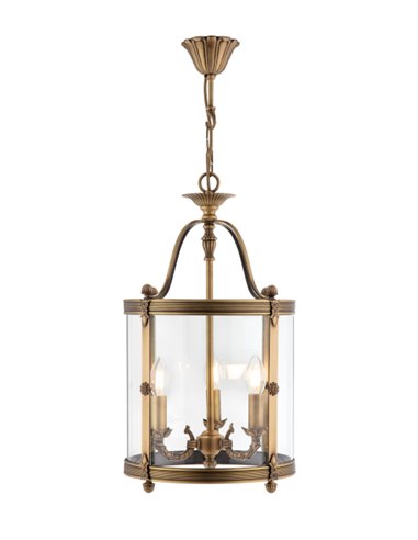 Pendant light - Copenlamp - Classic lantern in satin brass
