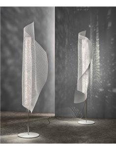 Clara floor lamp - a-emotional light - Decorative white mesh LED lamp