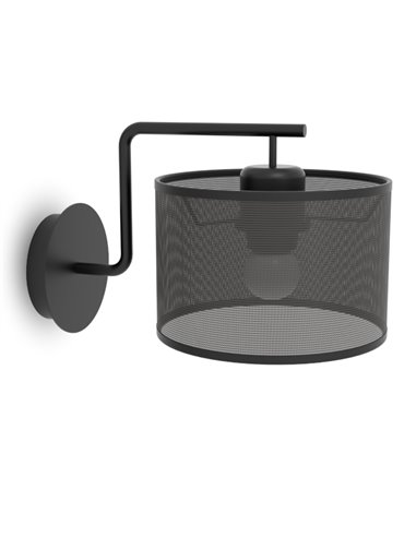 Aplique de pared Zig – Pujol – Lámpara de pared con pantalla negra