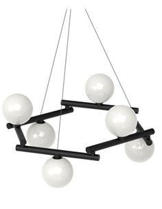 Zen pendant light - Pujol - Round ball light, Black finish, 3 sizes