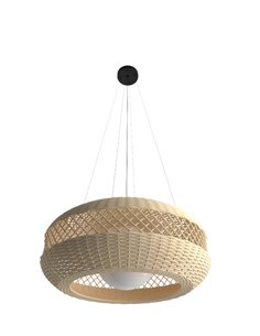Colgante de techo Natural – Pujol – Lámpara de techo redonda, 2 tamaños, Lámpara de materiales naturales