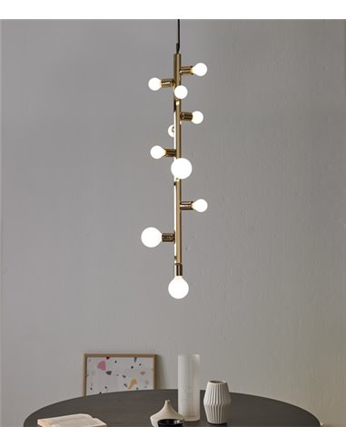 Party Pendant light - Foc - Ball Lamp, 7/10 lights, Metal chrome/gold/copper