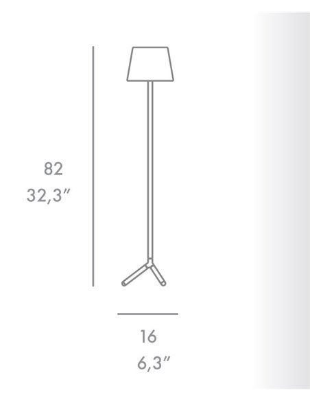 Minima table lamp - Foc - Minimalist table lamp with  tripod, 82 cm