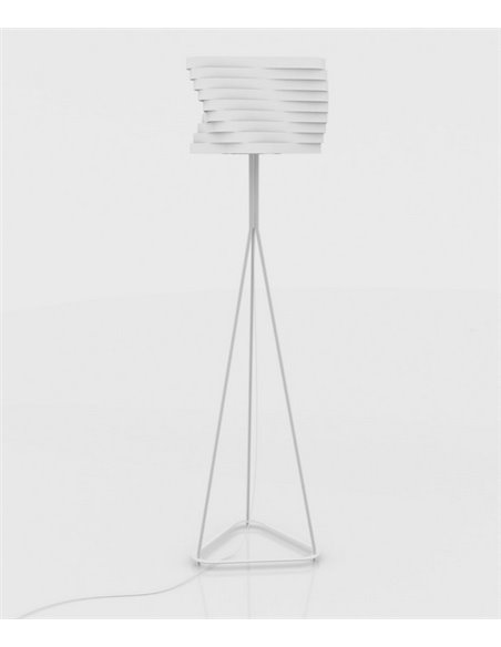 Boomerang floor lamp - Foc - White lacquered lamp, Height: 150 cm