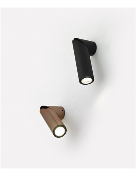 Giro wall light – Foc – Reading lamp, Adjustable head, Metal copper/black/white