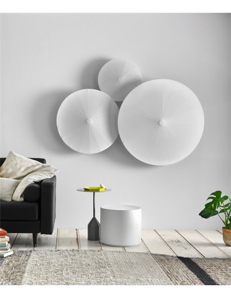 Raining Day wall light/ceiling light – Foc – White lamp, Metal+Lycra, 3 sizes