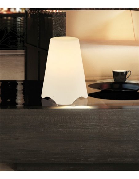 Lámpara decorativa de mesa con pantalla blanca – Niza – Dopo – Novolux Lighting