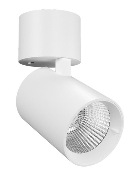 Nox ceiling spotlight - Beneito & Faure - Cylindrical spotlight, Adjustable LED lamp 355º-90º, Adjustable temperature 2.700K/3.2