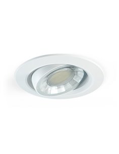 Compac R recessed downlight - Beneito & Faure - 9 cm round format, White finish, LED 2700K/4000K 2
