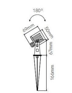 Zas Square outdoor floor lamp - Beneito & Faure - Modern LED 3000K stake, garden light