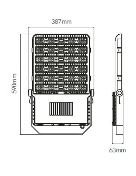 Krion modern outdoor spotlight - Beneito & Faure - High power outdoor spotlight, LED 4000K/5000K, IP65
