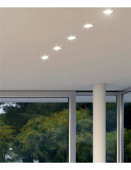 Compac R recessed downlight - Beneito & Faure - 9 cm round format, White finish, LED 2700K/4000K