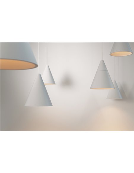 Zoe pendant lamp - Beneito & Faure - Decorative LED lamp 2700K/3000K, Aluminium black or white