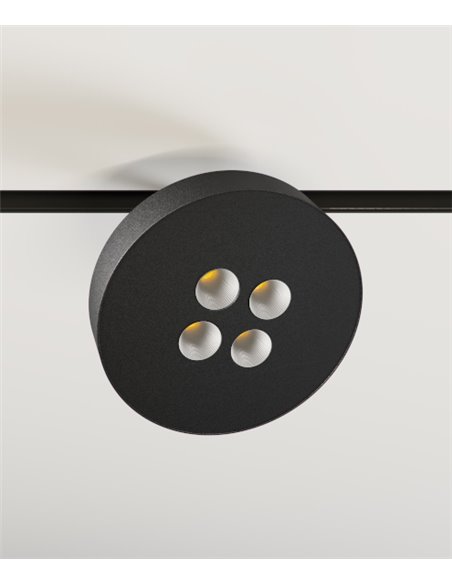 Cookie 48V magnetic track spotlight - Beneito & Faure - LED lamp 2700K or 3000K, Aluminium white or black